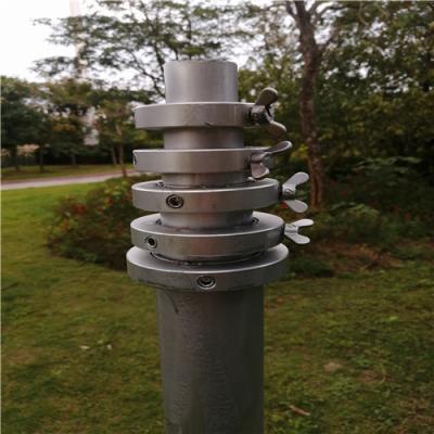 A mão de alumínio de encurtamento secional do mastro da antena de 6063 Alu levanta o mastro de pouco peso
