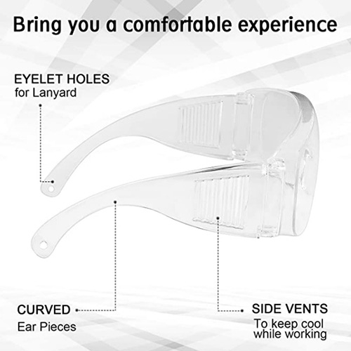 Pc Polycarbon Medical Safety Goggles Anti Fog Scratch For Work And Sport