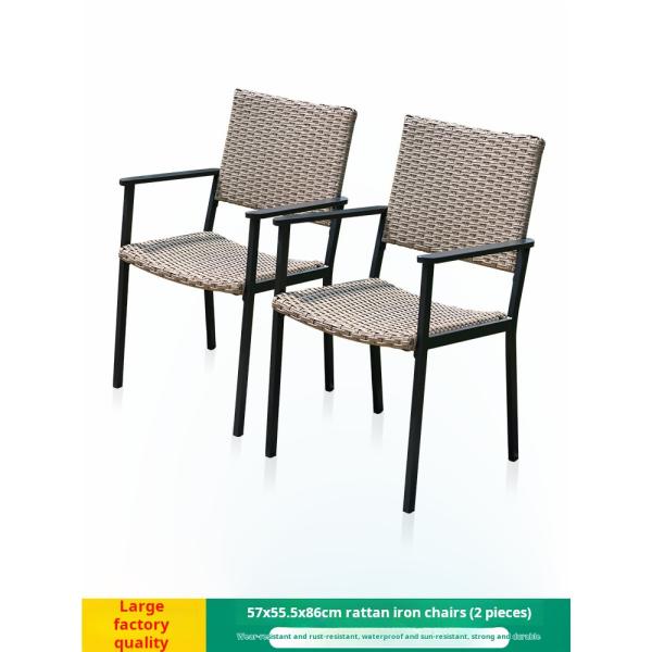 Aluminium Frame Terrace Furniture Waterproof Rattan Chair Set For Outdoor Dining Room