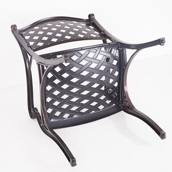 Balcony Furniture Small Round Table Cast Aluminum Coffee Table Set for Outdoor Leisure