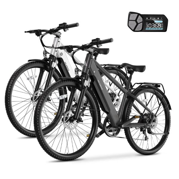 TST M614 250W Electric City Bike for Adults 36V/10.4Ah Removable Battery 7 Speed Steel Frame Electric City Bike for Urban Use