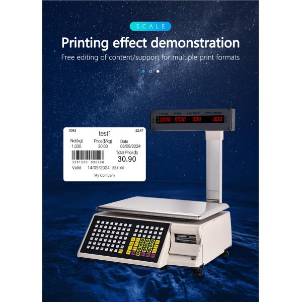 ODM Customized Support SHW-TMB 15kg Label Printing Weighing Scale Barcode Receipt Print