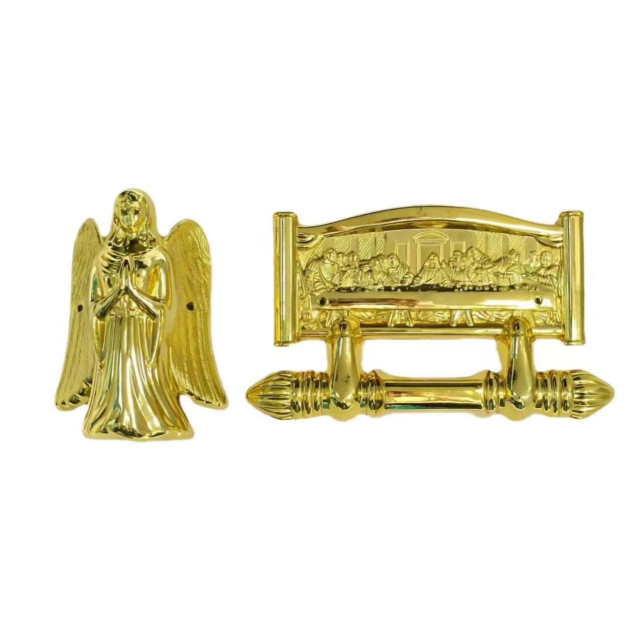 Customized Parts Of A Casket Casket Swing Bar Handle Funeral Polished Sliver Color