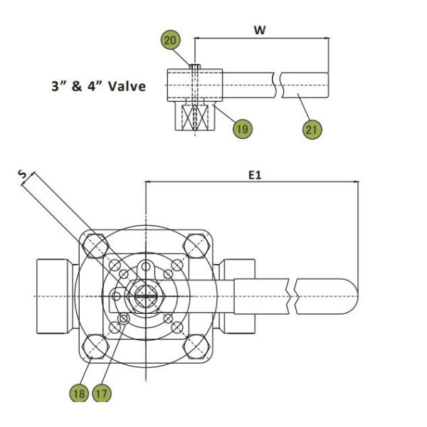 Stainless / Carbon Steel Direct Mount Top Entry Ball Valve 800 WOG PN55