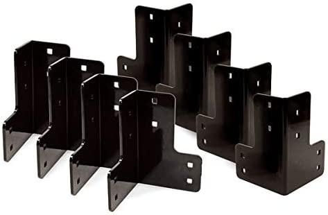 Support à un côté pour table de magasin lourde Support de coin en acier robuste en noir