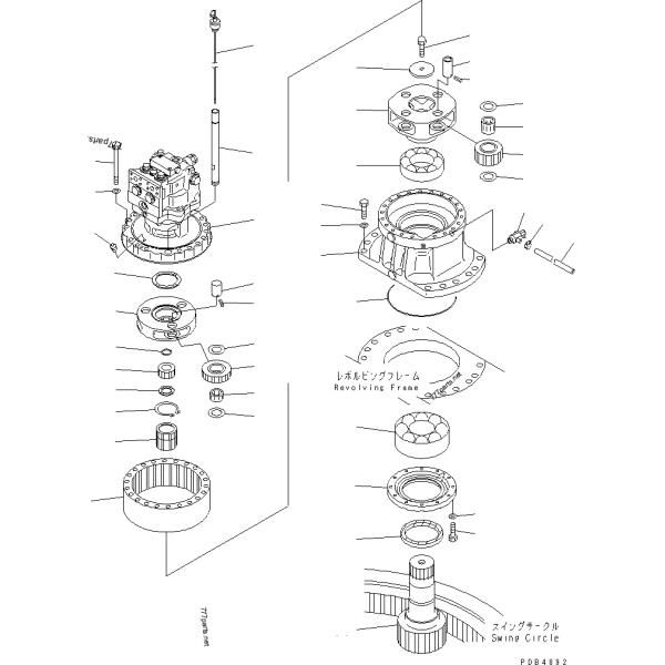 Уменьшение мотора качания двигателей PC228US-8 706-7G-01180 706-75-01170 машинного оборудования для экскаватора