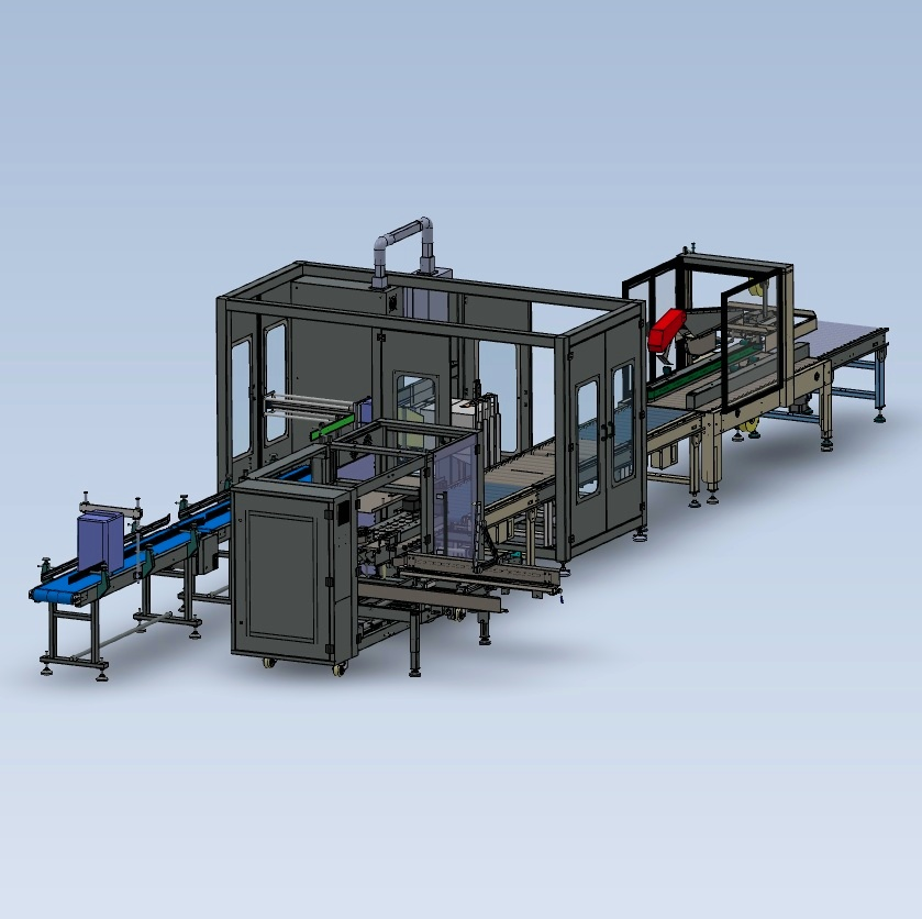 China Made Fully Automatic High-Accuracy Carton Packing line for Beverage and Apparel Packaging