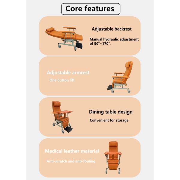 Safe and Comfortable Semi-paralyzed Transfer Lift Chair Multifunctional Design for Movable Patient Care