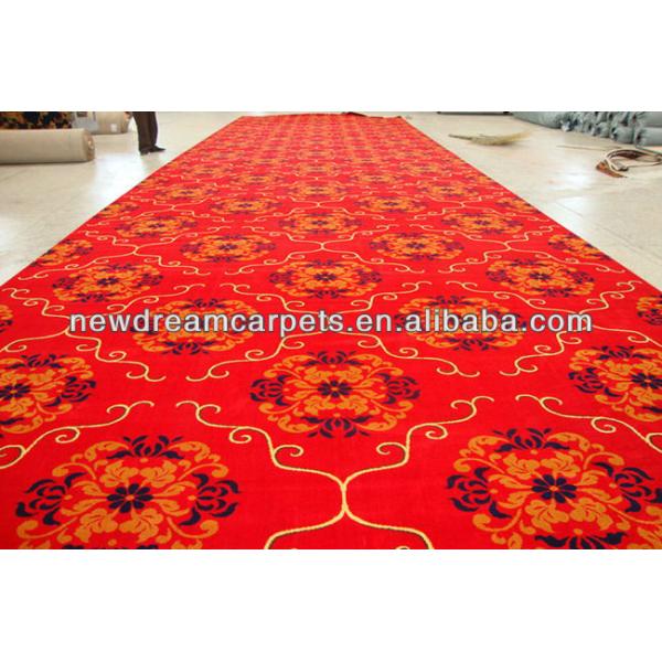 Stock 20% Nylon 80% Wool Five-Star Woven Axminster Carpet for Hotel Lobby Restaurant