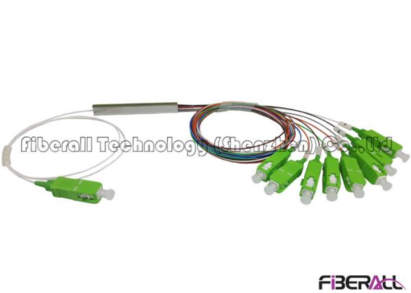 SC/APC 1x8 Mini Steel Tube Fiber Optic PLC Splitter With Excellent Stability