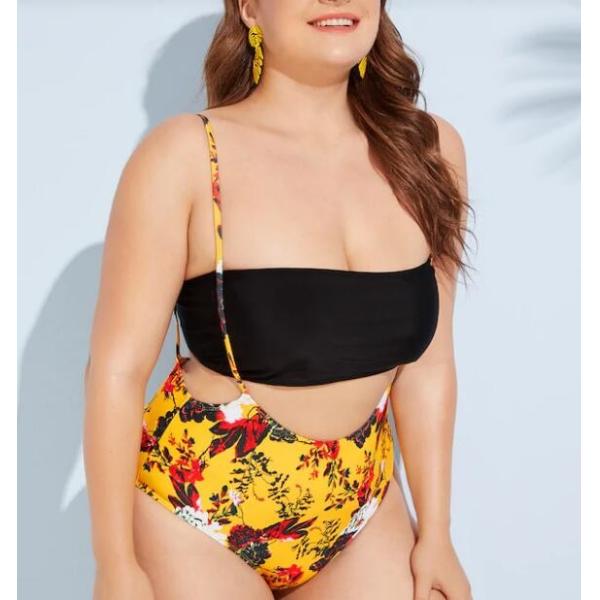 2019 New Plus SizeTwo piece Woman's swimwear Push up