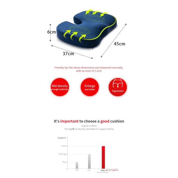Drivers Wheelchair Zero Gravity Comfort Memory Foam Seat Cushion for Customized Designs