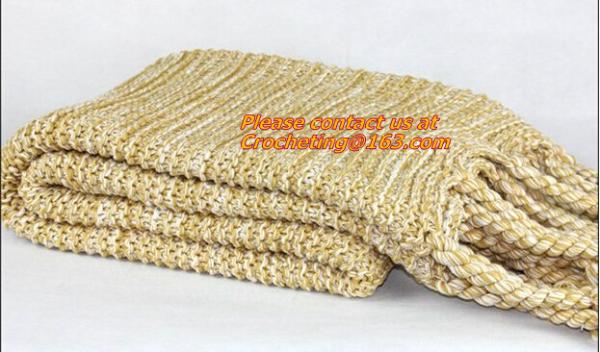 Portable Plain Cable Knit Sofa Blanket Thin 100 Cotton Blanket, blanket, carpet, rugs