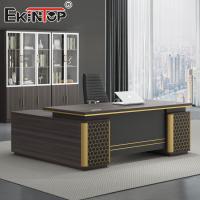 Waterproof L Shape Office Desk Manger Boss Office Furniture Solutions Executive Desk Table