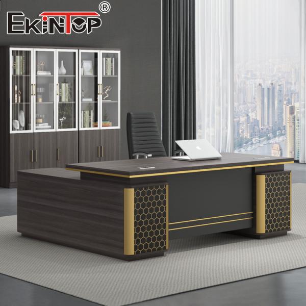 Waterproof L Shape Office Desk Manger Boss Office Furniture Solutions Executive Desk Table