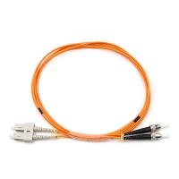 SC UPC à ST UPC câble à fibre optique duplex 62.5/125 OM1 multimode OFNR 2,0 mm orange