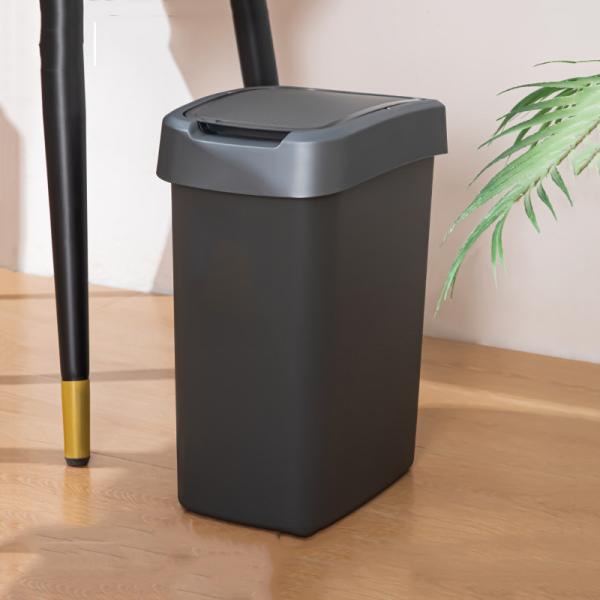 Creative Double Open Lid Trash Can Shake Lid Press Narrow Slit Sanitary Bucket Household Kitchen Storage Paper Baskets