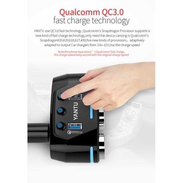 Portable USB Cigarette Lighter Sockets for Phone and Mobile A4 100W Fast Car Charger Adapter