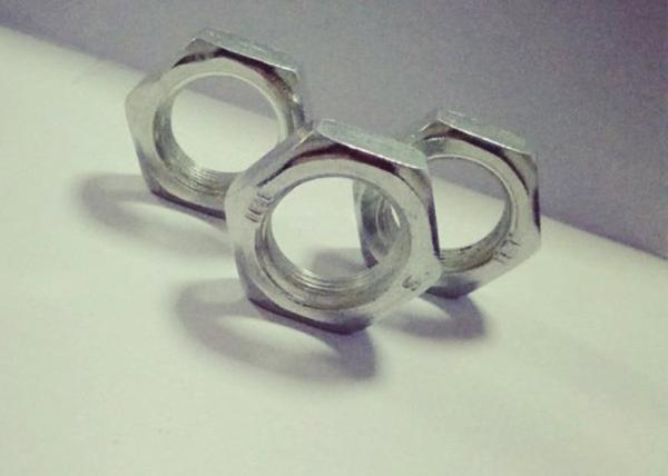 1.5mm Pitch 18mm Thin Hexagon Nuts Electroplating White Zinc With Widths Across Flats 26mm