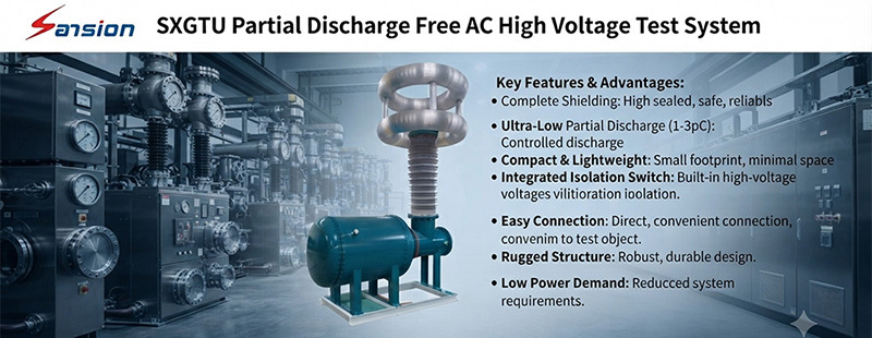 SXGTU AC High Voltage Test Equipment 1000kV 1-3pC Partial Discharge Test Equipment