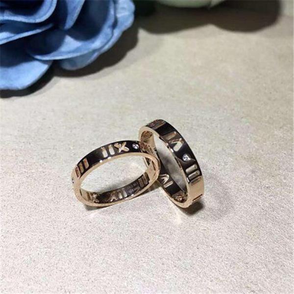 Luxury jewe factory number ring 18k gold white gold yellow gold rose gold diamond  ring