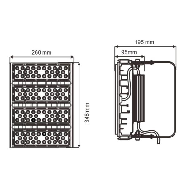 200 Watt Commercial Led Sports Arena Lighting Energy Saving Modular Design