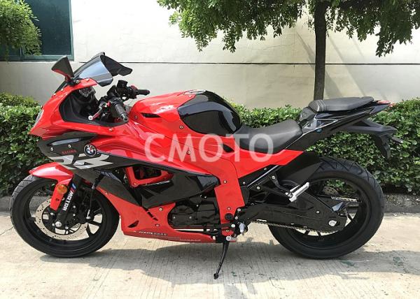 Red Color Street Sport Motorcycles , Cool Street Bicycles Hydraulic Suspension