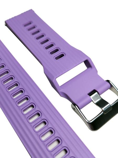 Silicone Men'S 22mm Watch Band Strap Vertical Stripe Multicolor