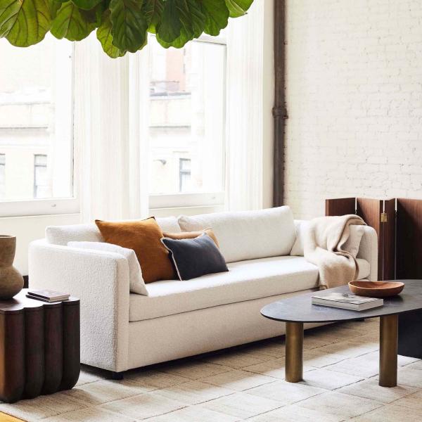 Modern Metal Top glass Oval Coffee Table Brown With Stainless Steel Legs