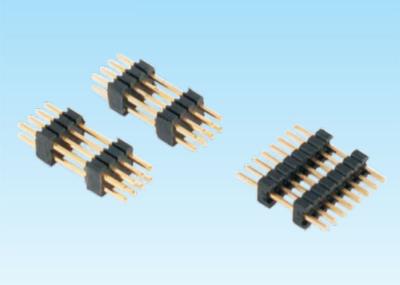 Tipo duplo/único padrão do MERGULHO da fileira do passo PBT de Pin Header Connector 1.27mm