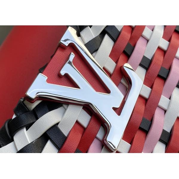 Rattan Weaving Handmade Crossbody Bag , Red Handmade Rattan Bag