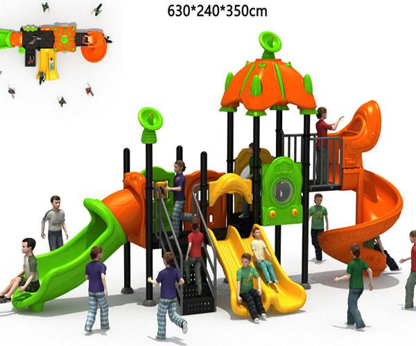 Residential Kids Plastic Playground Equipment Antistatic Antiskid Crackproof
