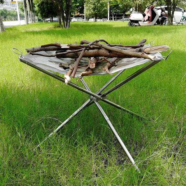 Bonfire Fire Stands Portable Stainless Steel Frame for Camping and Picnic Wood Burning