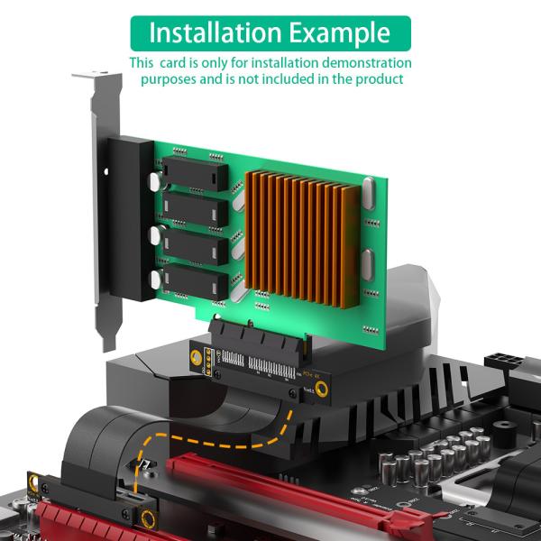 Solution de transfert de données flexible câble d'extension PCI Express 4X