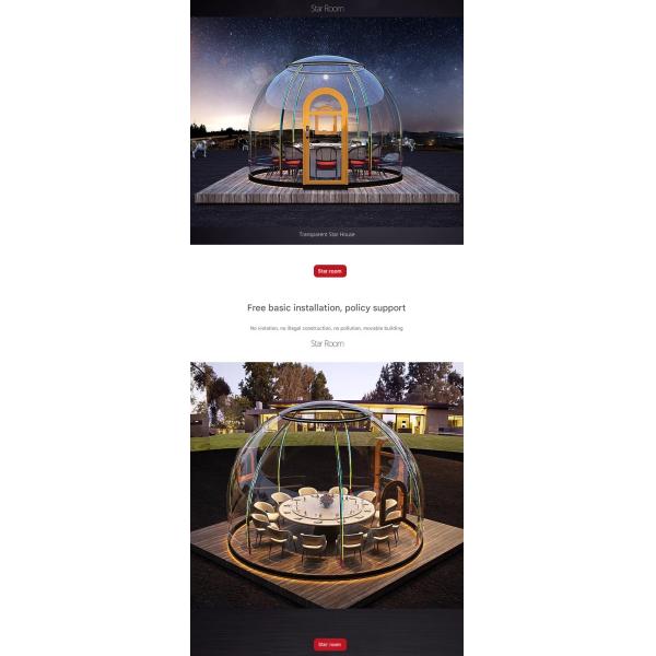 Transparent panoramic Star Room Homestay Bubble Room Outdoor sun room