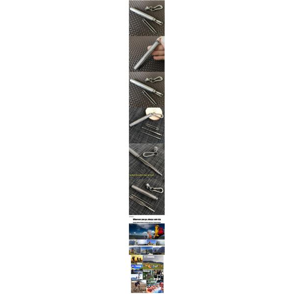 Nitridized Rainbow Color Titanium Toothpick Holder Outdoor Accessory ISO9001