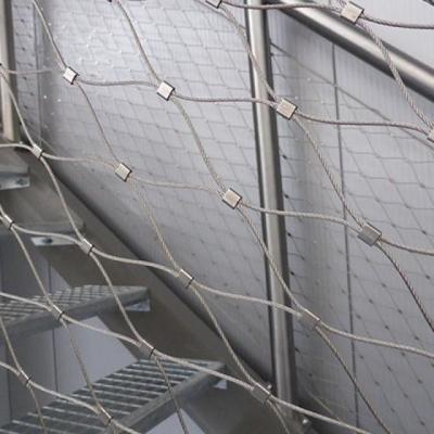 304/316 Sliver Stainless Steel Fence Mesh Easy Maintenance for Stair protection