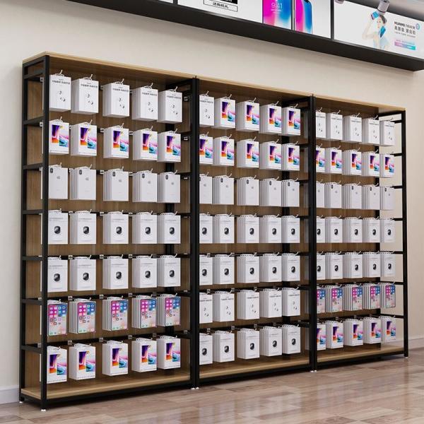 Sock  And Mobile Phone Accessories ,Furniture Wood Display  Rack Wood Shelves For Cosmetic Shop