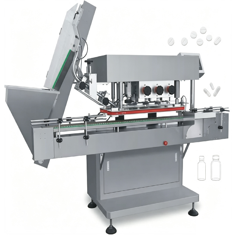 GMP Tablet Counting Line Automatic Screw Capping Machine For Nutraceutical