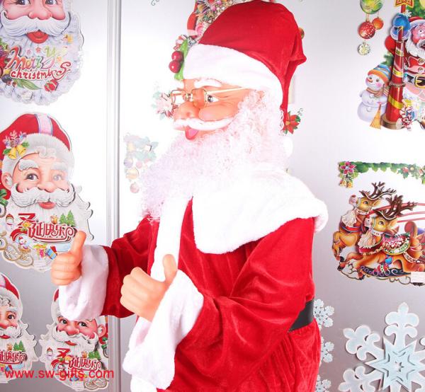 Electric Christmas old man music Santa Claus 160cm Outdoor Christmas Decoration