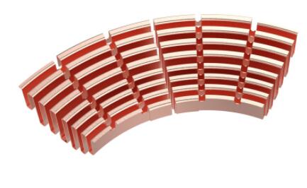 Industrial Components Aluminium Copper Pipe Heat Sink Anodizing ROHS Certificated