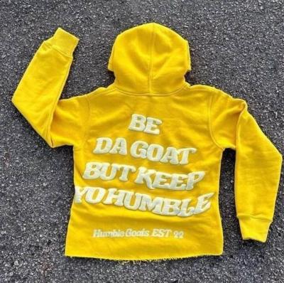 100% Cotton Fashion Style Puff Letter Hoodies Anti Wrinkle 370grams 430grams