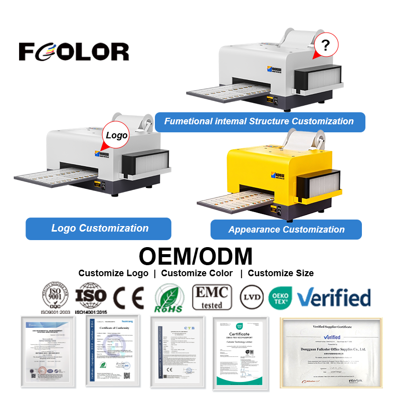 Fcolor A4 Inkjet Printer Waterproof 6 Color Label Printer for Small Text Cosmetics Labels Perfumery Labels
