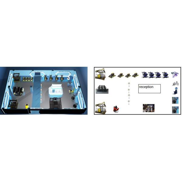 Shopping Mall Amusement VR Theme Park 300 Sqm 12 Month Warranty