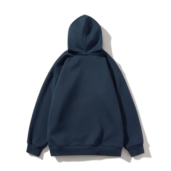 FODARLLOY Fashion Vintage Hoodie OEM Streetwear Essentials Oversize Unisex Pull Coat Men's Hoodies Pullover Dark Blue