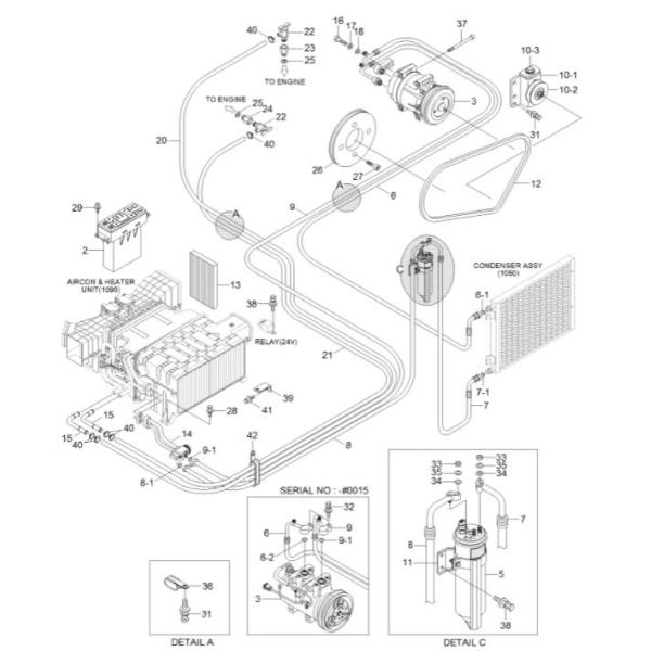 сушильщик приемника кондиционера частей экскаватора 11N6-90060 11N690060 HYUNDAI