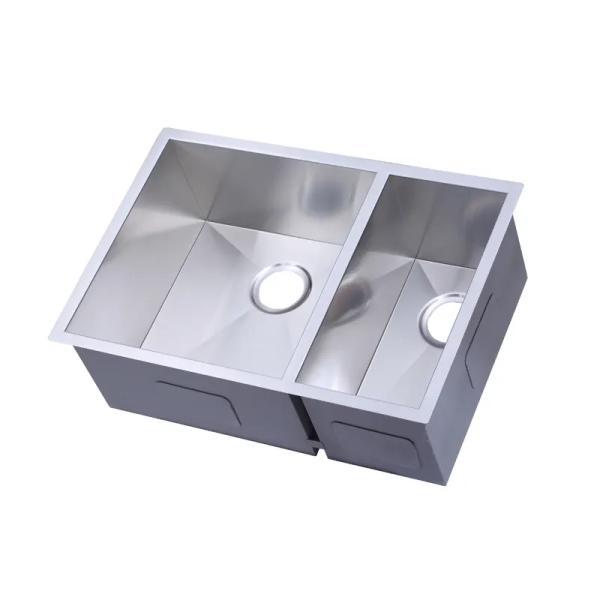 Kitchen Sink Handmade Sink Stainless Steel Undermount Double Bowls Sink