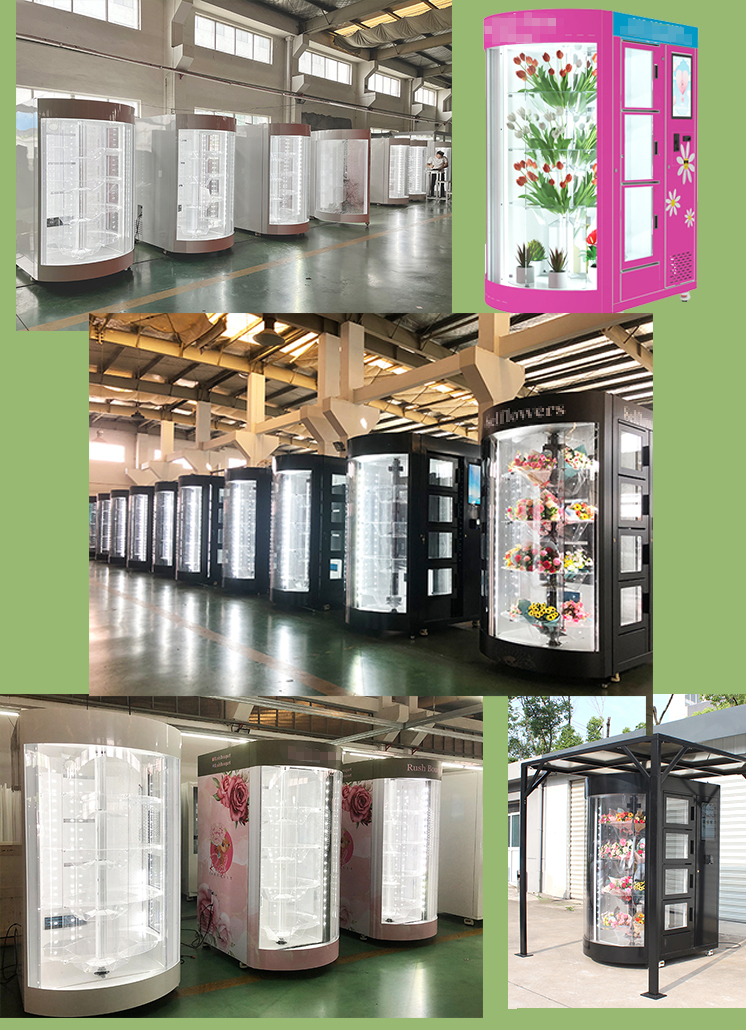 22 Inch Touchscreen Flower Vending Machine with Contactless Payment and Refrigeration Humidifier System