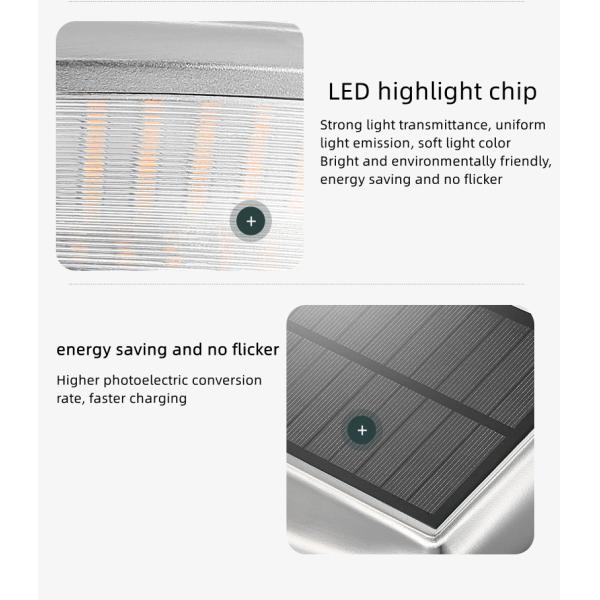 Modern Solar Motion Sensor Light Led Solar Wall Light with Color Rendering Index Ra 85