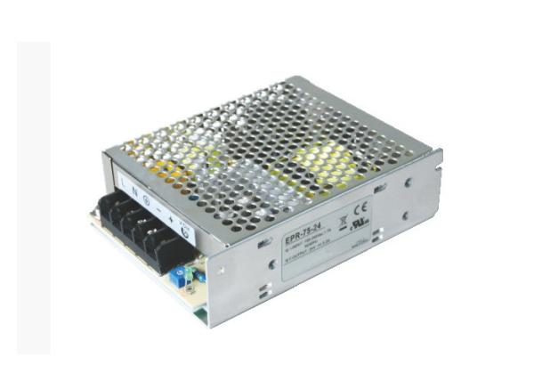 24V 3.2A 75W Panel Mount Power Supply 16ms Hold Up Time 0.41kg / Pcs Weight
